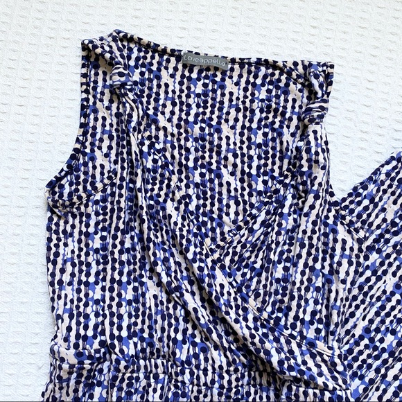 Loveappella knot shoulder printed maxi dress size medium - Picture 3 of 6